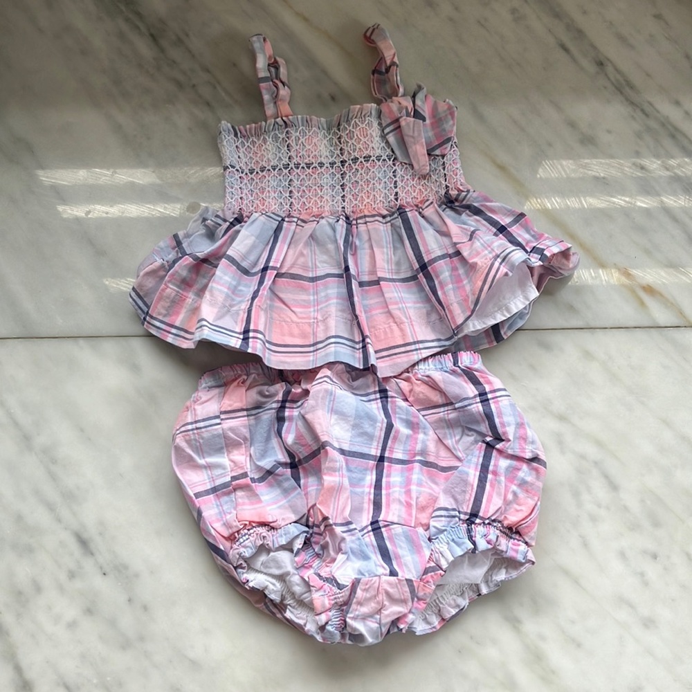Janie and jack plaid 2 piece